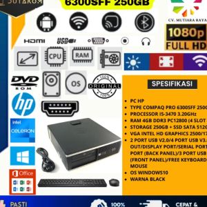 CPU HP COMPAQ PRO 6300SFF atau 250GB Hard Drive