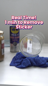 WD40 Sticker Remover 200mL - Adhesive Residue Cleaner for Labels Price Tags Glue & Decals [ WD-40 Specialist ]