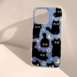Cute Black Cat Star Moon Shockproof Cartoon Phone Case For Xiaomi Redmi Note 15 14 13 12 11 8 9 Pro 14C 15C 13C A3 A5 TPU Cover