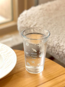 Original Half Hour Island Cartoon Shell Glass Cup Milk Transparent Beverage Water Cup for Women Creative Cold Hot Drink Cup