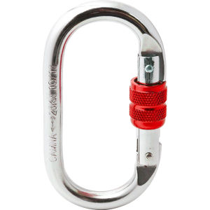 Outdoor Climbing O-Type Thread Main Lock Steel Lock Buckle Safety Buckle Climbing Hook Locking Device for Mountaineering And Rock Climbing