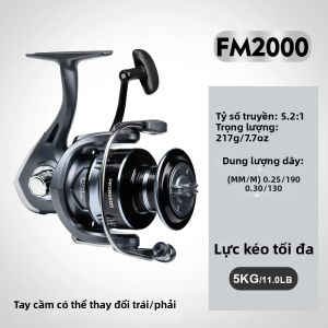 Máy Câu Cá Proberos Deep Line Cup Series Baitcast Tỷ Lệ Truyền Động 5.2:1 Hệ Thống Ổ Bi Bằng Thép Không Gỉ 10Kg/22LB Kéo 300g Nhôm