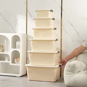 Hộp Đựng Đồ Màu Đen Trong Suốt Hộp Đựng Quần Áo Đồ Lặt Vặt Hộp Đựng Đồ Chơi Cỡ Lớn Hộp Đựng Đồ Bằng Nhựa Cốp Xe Hơi