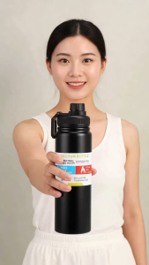 【Buy1 Take2】Double Wall Insulated Water Cup Heat Cold Retention Portable Travel Sports Water Bottle Outdoor Hiking Drink Cup Fashion Simple Water Cup Lightweight Easy Carry Leak Proof Drink Mug Daily Drinking Container For Men Women Kids