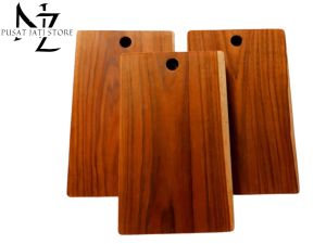 talenan tipis kayu jati asli finishing food grade ukuran 25cm×15cm BONUS 1pcs lap serbet