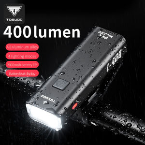 TOSUOD Bicycle Light 200/400/600/800LM IPX6 Waterproof Type-C Portable Flashlight MTB Road Bike Aluminum Cycling Headlight