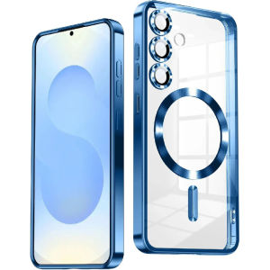 Transparent Plating Magnetic Case For Samsung Galaxy A57 A37 A56 A35 A17 A36 A07 A54 A35 A26 A16 A15 Soft Clear Protective Cover