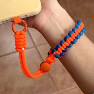 Handwoven Adjustable Universal Mobile Phone Wrist Strap Short Lanyard Outdoor Sports Convenient Safety Anti-Drop Rope