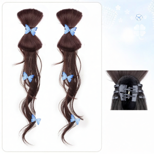 QIAOYIDUO | Natural and Stylish Side Ponytail Wig with Bow Bun