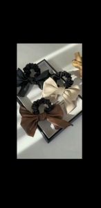 Cortical Bow Hair Rope & Horsetail Hair Circle Ball Head Rope: Stylish Rubber Jewelry for Girls