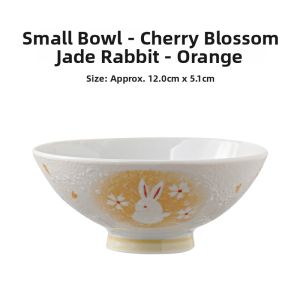 Mino Yaki | Females Only Light Food Cherry Blossom Underglaze Colored Ceramic Bowl