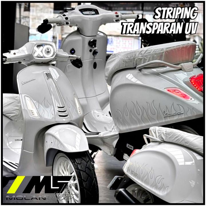 Decal Sticker Striping Variasi Transparan Uv Vespa Sprint Justin Bieber Api  Vespa Sprint 150 Api Vespa Primavera 150 Api Vespa Matic Api Vespa S 125 