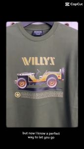 kaos pria otomotif kaos jeep offroad 4x4 modified JEEP WILLYS SIDE