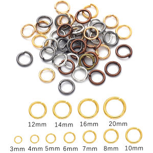 50-500Pcs/lot 3-20mm Metal Single Loops Open Jump Ring Split Rings Connectors For Diy Jewelry Finding Making Accessories Supplies