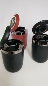Asbak LED RGB Portable Tempat Sampah Abu Mobil & Car Cup Holder Premium