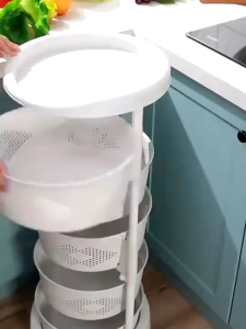 TROLLEY ASOKA / PEONY/ SAKURA-KERANJANG TEMPAT BUAH SAYUR-5 LAYER -3 LAYER -4 LAYER