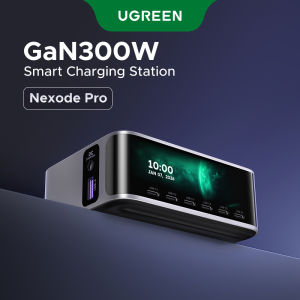【Nexode Pro】UGREEN 300W GaN Fast Charger 8 Ports 6 USB-C 1 USB-A 1 DC Port Support SAMSUNG SCP3.0 Fast Charging for MacBooK iPad Samsung S26 Ultra S25S24 iPhone 17 16 15 pro max Huawei Mate 70 pro Tablet Cellphone Laptop