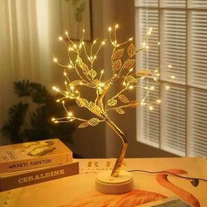 36 LED Ball Table Lamp Switch Christmas Tree Fairy Light Night Lights Home DIY Party Wedding Bedroom Christmas Decoration Gift