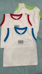 Combo 5 áo thun ba lỗ bé trai vải 100% Cotton Cao cấp  Kingtons viền màu - Áo sát nách bé sơ sinh bé trai 9-16kg- áo ba lỗ trẻ em