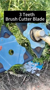 Dual-use Lawn Mower Blades Manganese Steel Triangular Shape Quenched Triangular Blades Replacement Blades Serrated Edge Serrated Blades Lawn Mowing