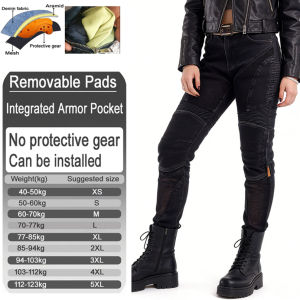 Summer Mesh Women Kevlar Motorcycle Jeans Blue Breathable Abrasion Resistant Dirt Bike Pants with Armor Pockets Armor Not Includ