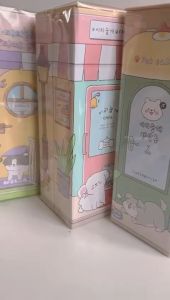 [FREE DUS + BUBBLE] Tempat Pensil Kotak Pensil Magnet Susun Berdiri Tingkat Model Rak D 473 530 BT21 / Warna Pastel MACARON