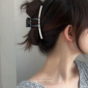 กิ๊บติดผมโลหะขนาดใหญ่สำหรับผู้หญิง กิ๊บติดผมทรงฉลาม ตกแต่งผมด้านหลังศีรษะ สไตล์ไฮเอนด์ เครื่องประดับผมสุดเก๋