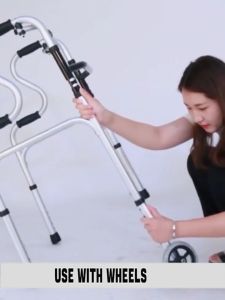 👴Doctor recommended👴 Walking aid Adult walker Toilet armrest Push/Sat Stainless Steel 8 Levels adjustable Multi-functional Adjustable Foldable with one click Elderly walker Walker for elderly with chair Aid crutches Aid walker