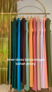 Gamis Yukensi Busui Jumbo XXXL LD120cm PJ140cm Resleting Depan Inner Dress Kutunng Tanpa Lengan