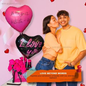 Valentine Gifts Ideas: "I Love You" Foil Heart Balloon Shape- Unique Wedding party & Anniversary Decoration!
