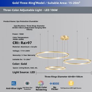 LANGSHANGZHAOMING | Sleek Minimalist Modern Aesthetic Personalized Circular Contemporary Luxury Chandelier