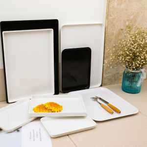 Scandinavian Cup and Tray Plastic Tea Tray Commercial Hotel Rooms Organizer Plate For Home Living Room Tea Cup Storage Mop Tray