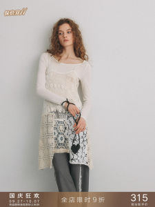 Popchrio Lace Splicing Hollow out Strap Dress Asymmetric Outerwear Women Summer Fashion Adjustable Shoulder Strap Midi Dress