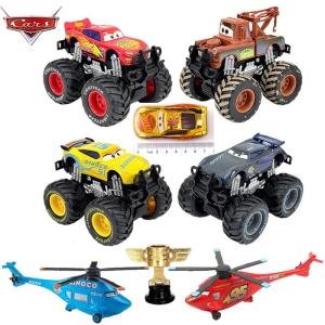 Takara Tomy | 1:55 Pixar Cars Monster Truck Diecast Alloy Car Lightning McQueen Mater Storm Helicopter Trophy Boys Inertia Sliding Toy Gift