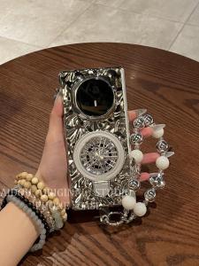 Huawei Mate XT New Folding Screen Phone Case Silver Plated Mens Chain Stand Protective Cover Full Protection for Both Men And Women