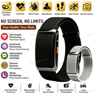 New Smart Bracelet Heart Rate Blood Oxygen/Pressure Stress Monitor Sports Mode GPS Motion Waterproof Watch Health Bracelet HT30