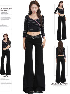 MZVZ | Quần Jeans Xòe Vintage Cách Nhiệt Không Dính Thân Ôm Sát