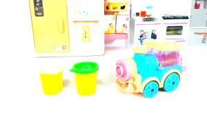 Đất sét đất nặn cao cấp tàu hỏa có đèn nhạc kèm pin làm bánh làm mì Modeling Clay  Bộ quà tăng