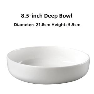 Round White Porcelain Dishes Plates