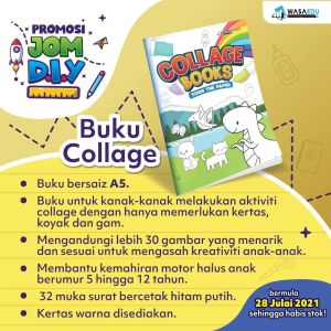 PROMOSI JOM D.I.Y (free gift buku origami cut glue paste collage color paper set lekat & tampal & set alat tulis)