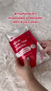 【Bundling 4 packs】NOUMAD Celana Dalam Wanita Sekali Pakai Umroh 100% Katun Hypoallergenic L001