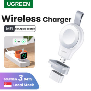 UGREEN MFI Wireless Charger Apple Watch Series 10/9/8/7/6/5/4/3/2/1 Fast Charging USB C Charger Type C-white