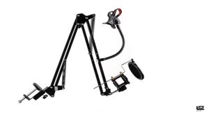 TERMURAH - [CONDENSER MIC] TaffSTUDIO Condenser Microphone Stand Holder 360 Lazypod Clamp Professional Set / Dudukan Kondenser Mikrofon / Stand Condenser Microphone / Mic Stand / Stand Mic / Arm Stand Musik / Tripod Microphone / Aksesoris Mikrofon - NB-35