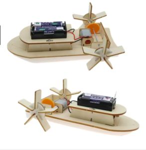 DIY Boat Model Material Set Wood Boat Building Kit 3D Assemble Wooden Paddle Steamer Creative Teaching Educational Science