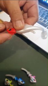 3 ปริมาณ หัวจิ๊กร้อยปลายาง 14 กรัม สำหรับกระพงน้ำเช้า ห้อยคางห้อยท้อง