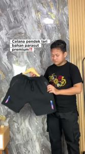 Celana Pendek Olahraga Running Dengan Saku Resleting Untuk Fitness/Gym/Sport Ukuran M/L/XL/XXL