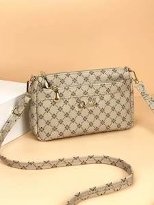 กระเป๋าสะพายข้างทรงสี่เหลี่ยมจัตุรัสสำหรับคุณแม่ปี 2025 กระเป๋าสะพายข้างแบบลำลองขนาดใหญ่หลายช่องสำหรับผู้หญิง กระเป๋าถือใส่เงินสำหรับเดินทาง กระเป๋าใส่ของใช้ในครัวเรือน