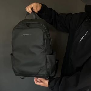 Techdoo Tas Ransel Laptop Kasual Pria Tas Punggung Trendy Tas Ransel Sekolah Earphone Hole Tas Pria Fashion TR713