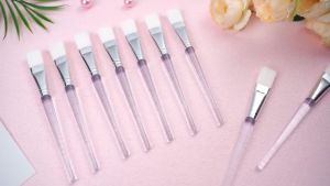 12/6/2pcs Facial Mask Brushes Set Face-Mask Applicator Soft Facial Application Brush with Clear Plastic Handle for Skin Care