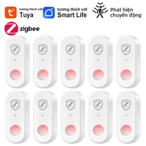 Cảm Biến Chuyển Động Tuya Zigbee Màu Trắng Cảm Biến Hồng Ngoại Thông Minh PIR Phát Hiện Chuyển Động Người Cho An Ninh Hoạt Động Với Gateway Ứng Dụng Smart Life Alexa Google Home